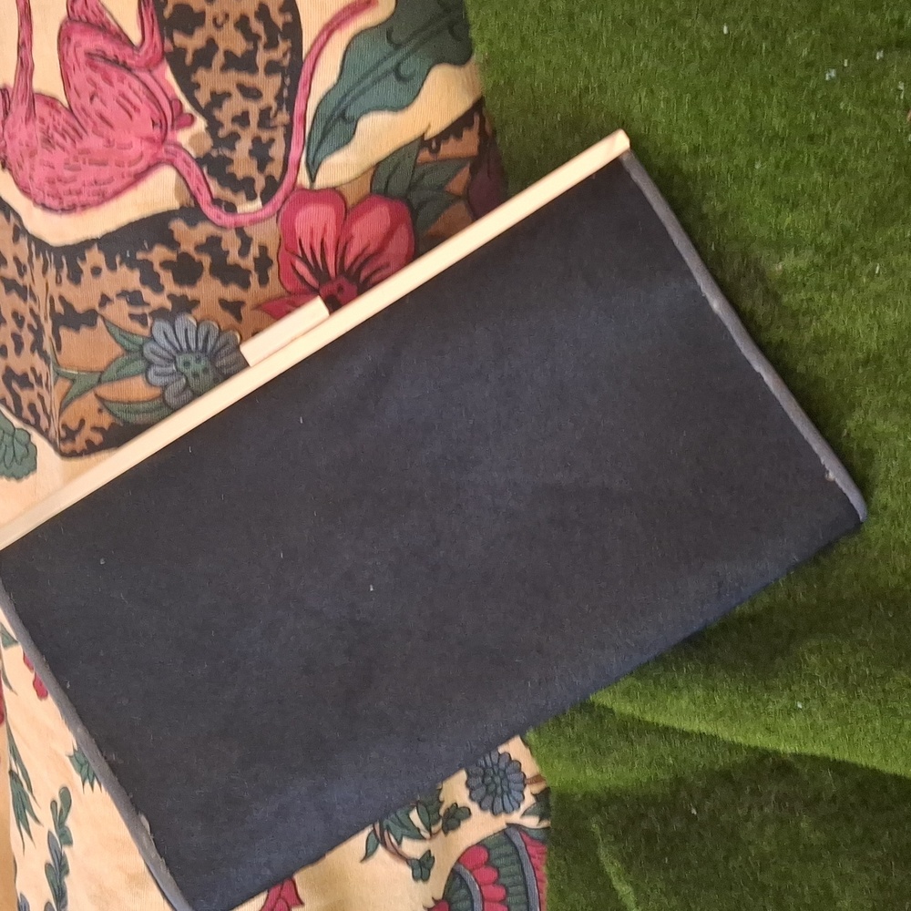 Vintage hair on cowhide envelope purse with gold clasp